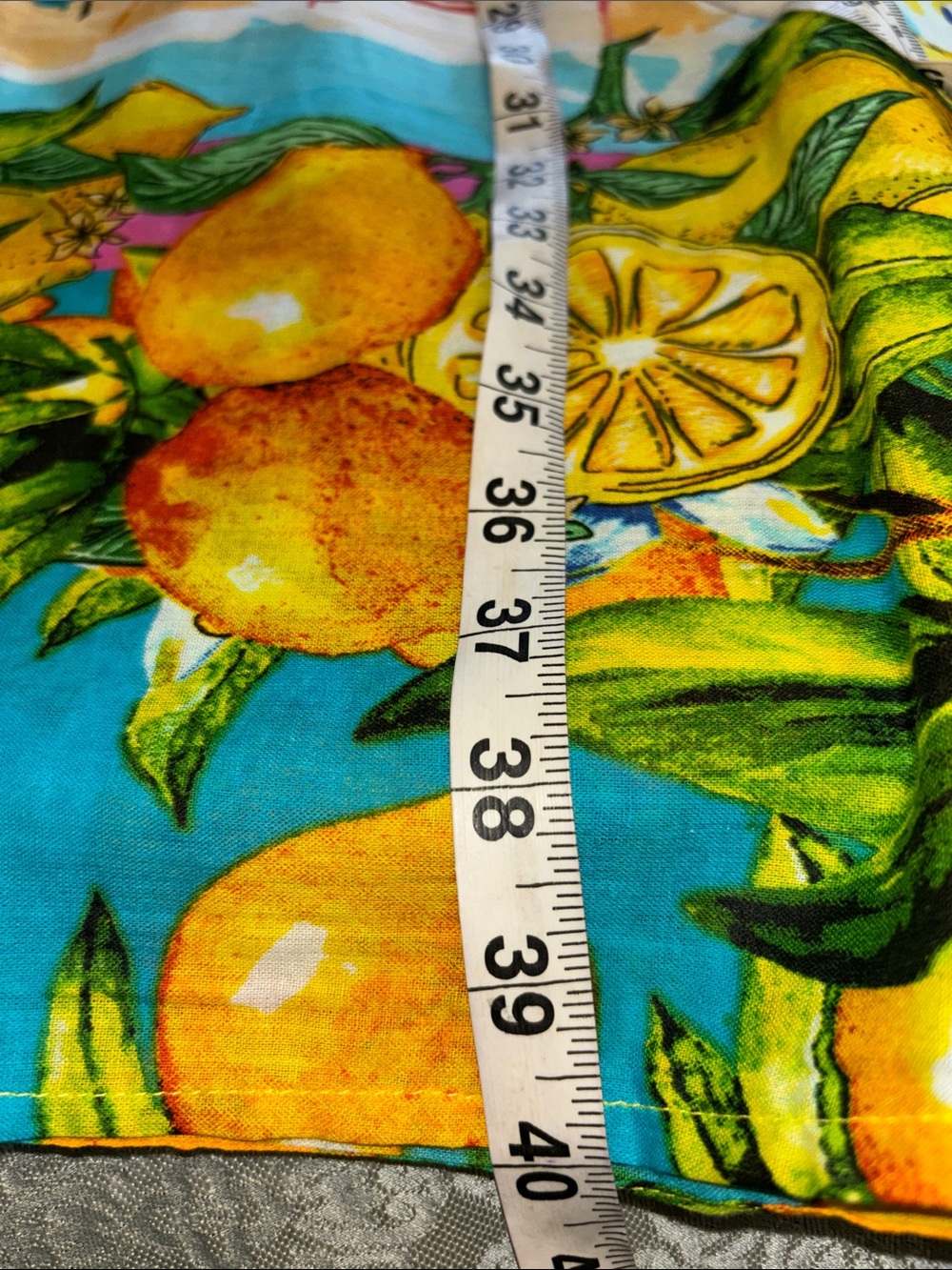 ANTICA SARTORIA MULTICOLORED 4 BUTTON DOWN COTTON DRESS LEMON AND VILLAGE PRINT - Picture 12 of 12